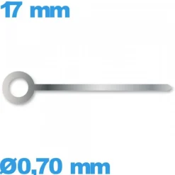 Aiguille argenté à l'unité diamètre : 0,70mm long : 17mm  (minute) pour mouvement montre