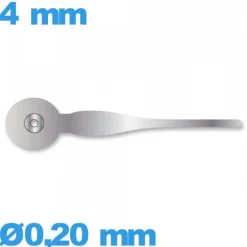 Aiguille argenté  diamètre : 0,20 mm long : 4mm  de sous-cadran pour mouvement