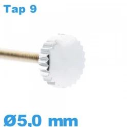 Couronne de montre - argenté / 5,0mm TAP 9