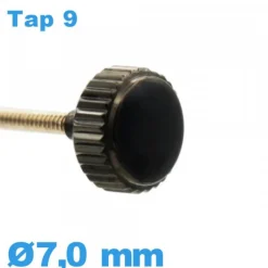 Couronne de montre - Noir / 7,0 mm - Waterproof TAP 9 tube long