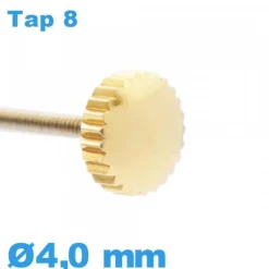 Couronne de montre TAP 8 / 4,0 mm - Doré
