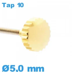 Couronne de montre tube long / 5,0mm - Doré TAP 10