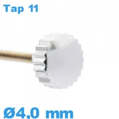 Couronne de Remontoir de Montre tube long / 4,0mm - argenté TAP 11