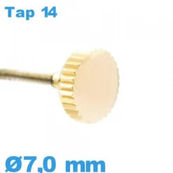 Couronne de Remontoir Montre TAP 14 - Doré / 7,0mm