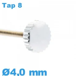 Couronne Montre - argenté / 4,0mm TAP 8