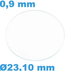 Verre 23,10 mm Sternkreuz Rond Plat Saphir pour montre épaisseur 0,9 mm résistant aux rayures
