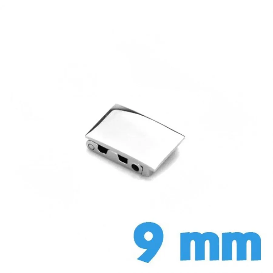 Pour Bracelet Métal|Clip-Attache clip argenté 9 mm pour bracelet acier