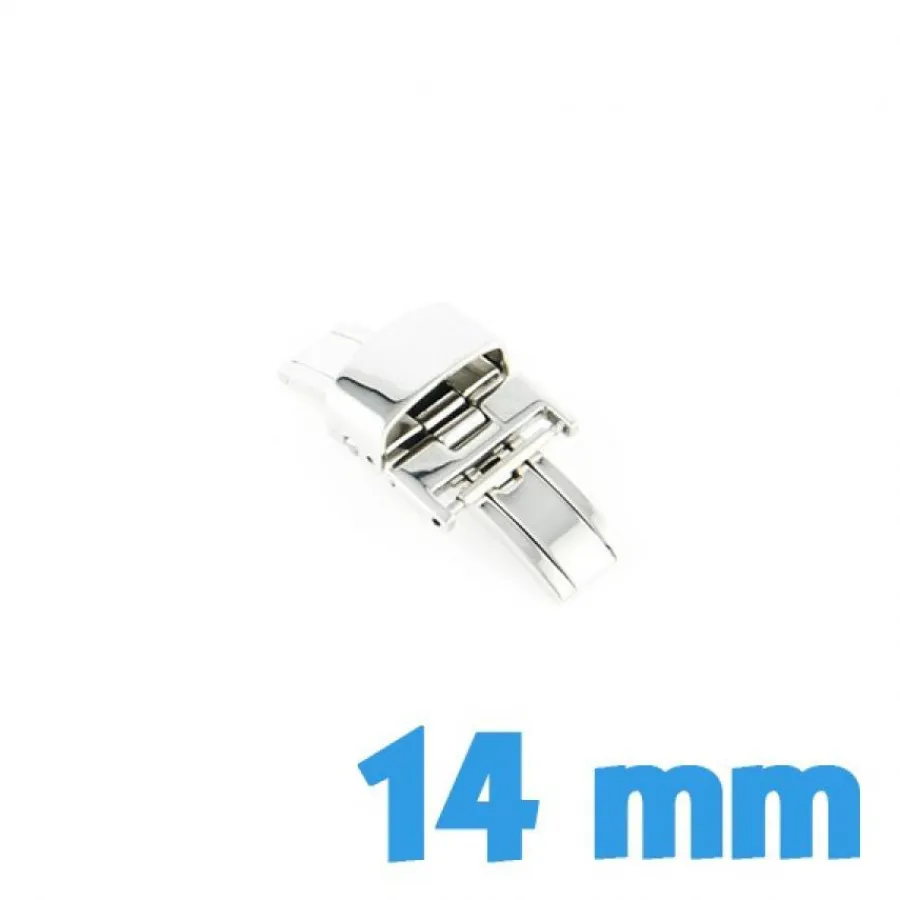Pour Bracelet À Trous|Déployante Double-Boucle Déployante Double 14 mm Argenté