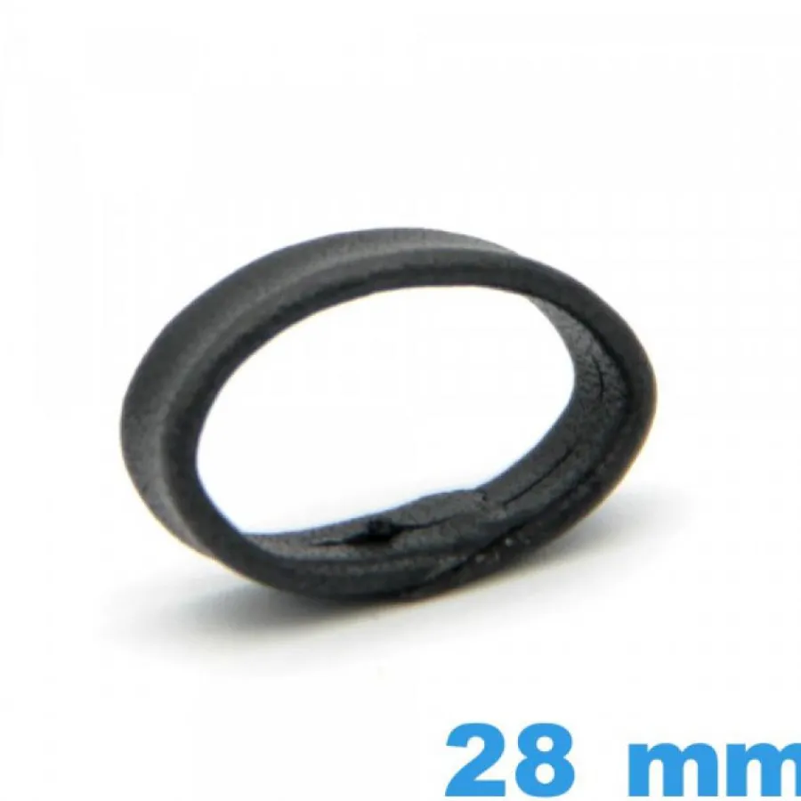 Passant Cuir Véritable-Loop pour montre 28 mm  - Noir